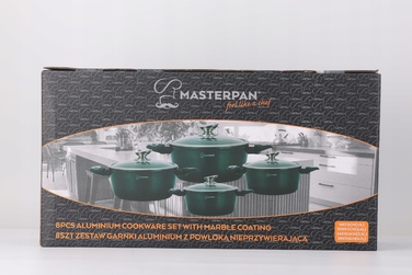 Набір алюмінієвих каструль Masterpan Premium, 8 предметів