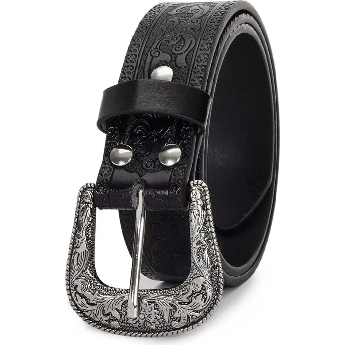 Жіночий/Чоловічий ремінь у стилі вестерн з пряжкою Cowboy - INOGIH, регульований, 30'-39'