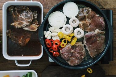 TeChef Grillpfanne корейське барбекю антипригарна, з тефлоновим покриттям без PFOA