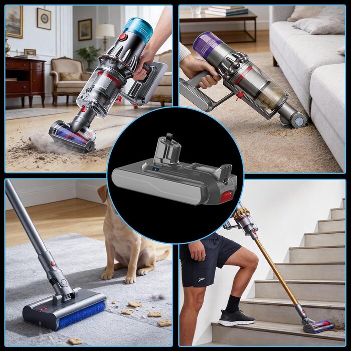 Акумулятор для пилососа Dyson V11 Absolute/Animal/Motorhead/Fluffy: Оригінальний акумулятор + 5 фільтрів + 2 гвинти