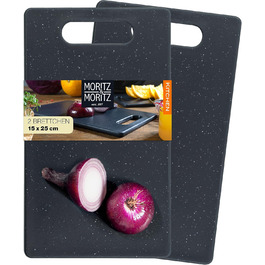 Набір з 2 дерев'яних обробних дощок Moritz & Moritz, 25 x 15 см, з граніту, BPA free, для сніданку, гігієнічні, придатні для миття в посудомийній машині