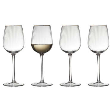 Келихи для білого вина Lyngby Glass Palermo, білі, 300 мл, 4 шт.