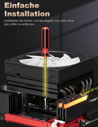 upHere H85KC6: Низькопрофільний кулер для CPU з ARGB підсвічуванням (180W TDP)