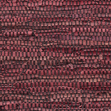 Relaxdays Leather & Cotton Patchwork Rug