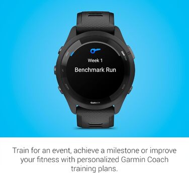 Garmin Forerunner 265: чорний/світло-сірий, 46 мм - спортивний годинник для бігу та фітнесу