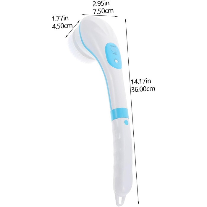 Minkissy 1-Piece Bath Brush Body Cleaning Brush Rotating Exfoliating Brush Face Washing Brush Massage Brush Electric Shower Brush Massage Brush for the Back Bath Accessories Abs Blue