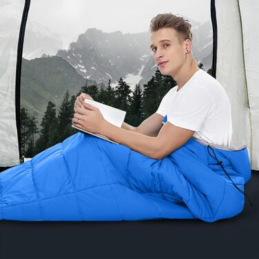 Сплячий мішок 3-4 сезони - 220 x 85 см, вологостійкий, легкий, для кемпінгу та подорожей