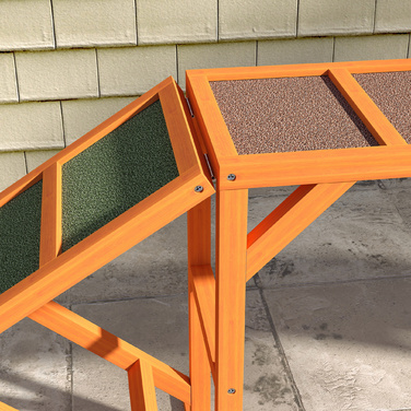 PawHut Agility Ramp for Dogs, Training Course Equipment, Non-Slip, Weather-Resistant, Wooden, 325 x 55 x 69 cm, Orange