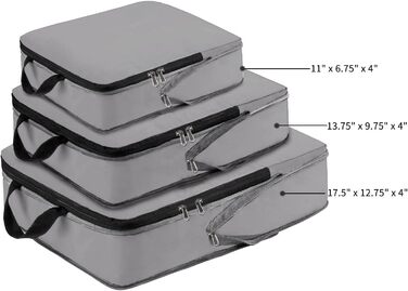 Органайзери для подорожей Eono by Amazon: набір кубів для пакування, 4 шт. (Сірий)