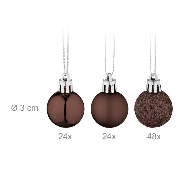 Relaxdays Set of 96 Christmas Baubles