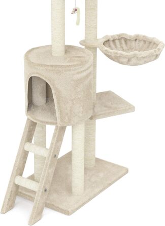 Дерев'яний кігтеточка для котів Beltom® Kratzbaum 140 см, ігровий комплекс, бежевий