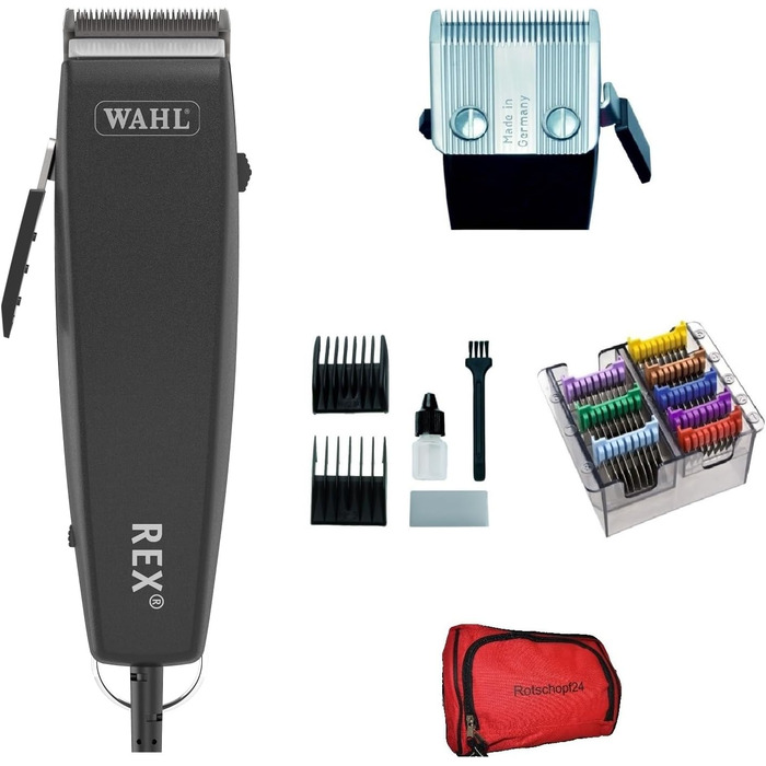 Машинка для стрижки собак Moser Rotschopf24 Edition Starke Hunde з 8 насадками з нержавіючої сталі. Ідеально підходить для собак з густою, кучерявою або довгою шерстю до 20 кг. Модель 40053 P