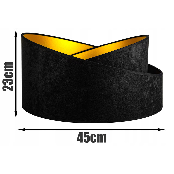 Підлоговий торшер Glimex з абажуром, патрон E27, 60 Вт, чорний з жовтим