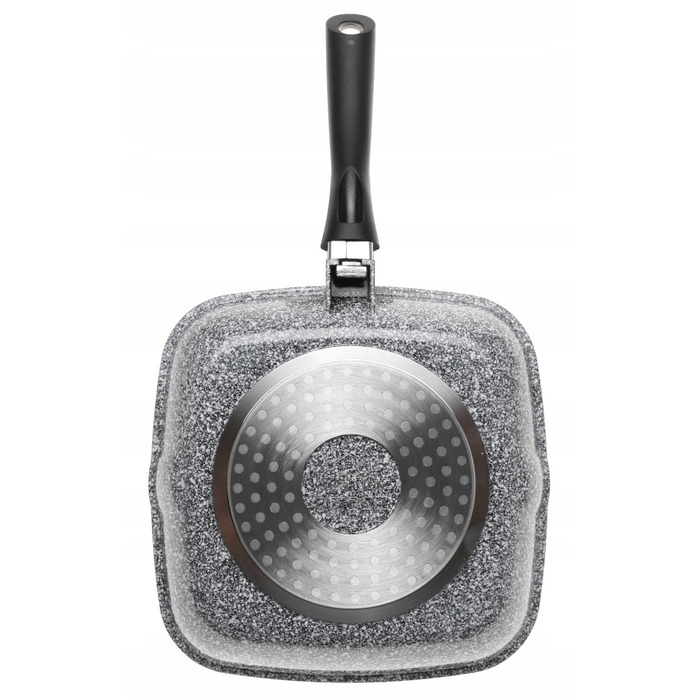 Гриль-пательня KlönBerg з мармуровим покриттям та кришкою, 24 см