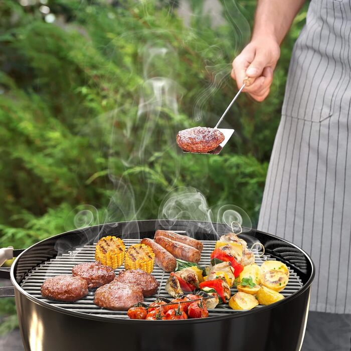 Решітка для гриля з шарніром Vnierxful 7436 для Weber, кругла 22 дюйми, змінна решітка для вугільного гриля, сумісна з Weber One-Touch, Performer, Bar-B-Kettle, BBQ серії