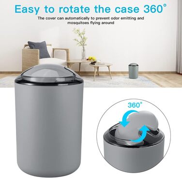 Набір аксесуарів для ванної кімнати Otostar сірого кольору: бамбук, тримач для ватних паличок, дозатор мила, тримач для зубних щіток, миска для мила, тримач для унітазу, сміттєвий бак, пластик (6 предметів)