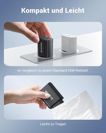 Зарядний пристрій ZKAPOR з 4 USB-C портами, 45W, білий (PD+QC)