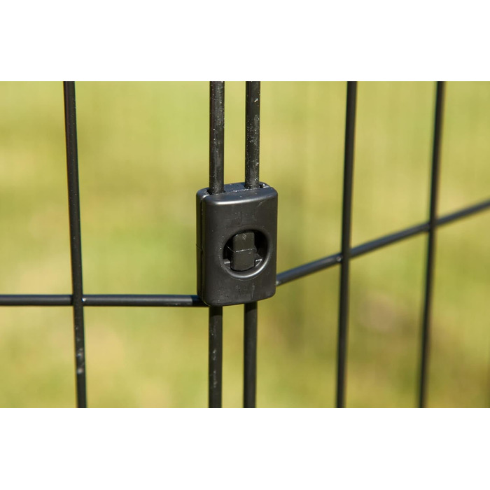 Клітка-вольєр для собак, котів та кроликів Iris Ohyama, 1.7 м², 8 панелей, чорний вольєр з WPC-24, 60x60 см