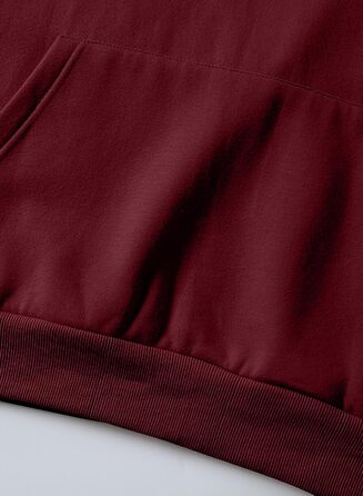 Чоловіча тепла зимова толстовка-худі JMIERR з капюшоном та кишенями, бавовняний свитшот на шнурку, червоний, розмір M