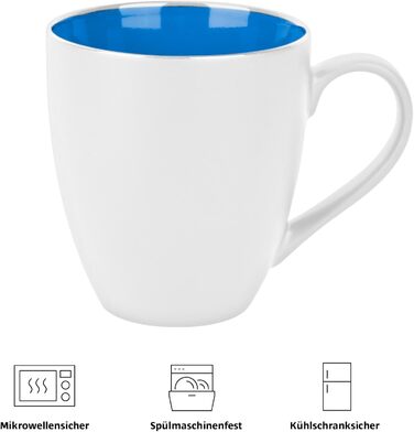 Набір кавових чашок Miamio Le Papillon (6 шт., 350 мл) - біло-червоний/біло-синій