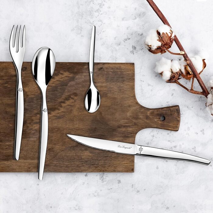 Lou Laguiole - Jet - 24-Piece Stainless Steel Cutlery Set