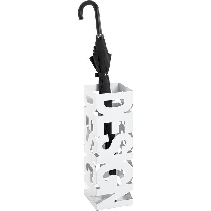 Підставка для парасольки HAKU Möbel, біла, металева, 16x48x16 см, сучасний стиль