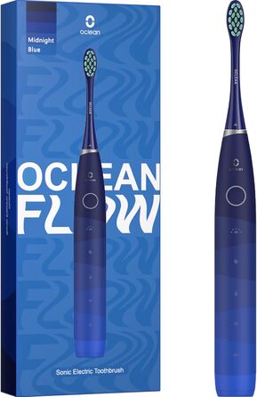 Oclean Flow - електрична звукова зубна щітка, 180 днів роботи від акумулятора, 5 режимів, IPX7, таймер 2 хв, зелений/блакитний