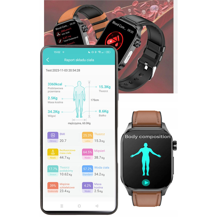 Розумний годинник Lazird EKG0025 чорний