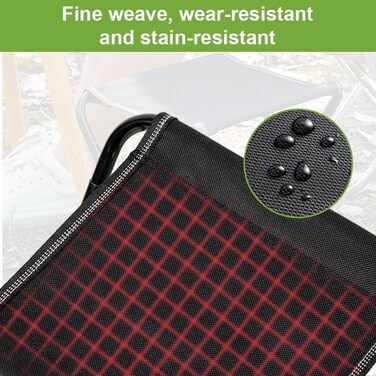 Складні стільці для кемпінгу, 2 шт. - компактні, легкі, для відпочинку на природі, риболовлі, пікніків, пляжу. З сумкою для зберігання, чорний