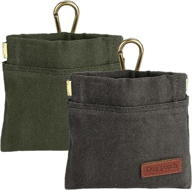 2 шт. Сумки-лейкобеги для дресирування собак, сумка для винагороди, портативна, для цуценят, прогулянки без рук, автоматичний дозатор корму для собак, корекція поведінки цуценят, подорожі або зелено-сірого кольору