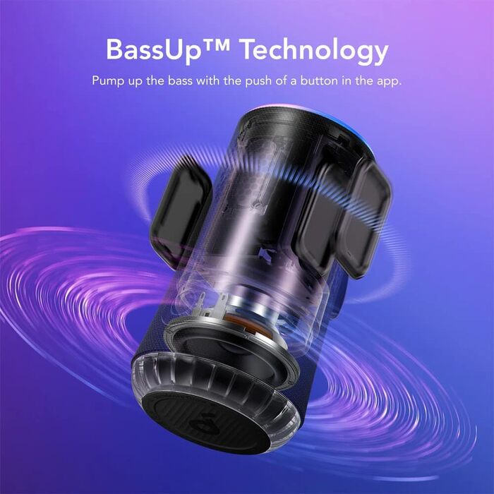 Soundcore Glow - портативна колонка з підсвічуванням, 30W, 360° звук, IP67, 18 годин, EQ, для дому, саду, вечірок