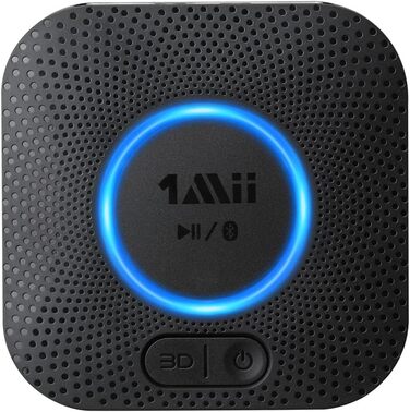 1Mii B06HD Bluetooth 5.1 Аудіоприймач: HiFi, aptX HD, Low Latency, 3.5mm/Cinch, 15 годин, Чорний