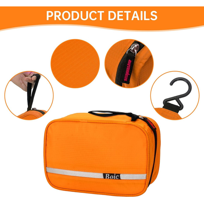 Сумка для туалетних аксесуарів Caping Oxford з 4 відділеннями (Оранжева)