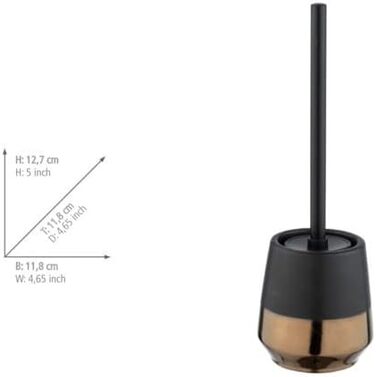 Дозатор для рідкого мила та лосьйону WENKO Brandol з кераміки, 450 мл, колір мідний (чорний), для ванної кімнати