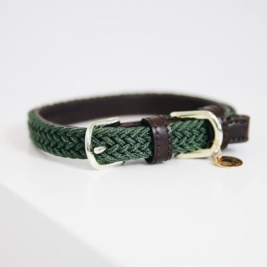 Нашийник для собак Kentucky Dogwear, плетений нейлон, оливковий, розмір S, 42 см