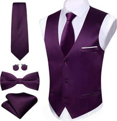 Чоловічий жилет Barry.Wang з паєтками, жаккард, 5 шт. фіолетовий XL