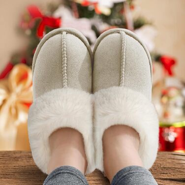 Тапочки домашні жіночі чоловічі зимові теплі зручні з плюшу, м'які, пухнасті, неслизькі, для дому та вулиці, 38/39 EU, бежеві