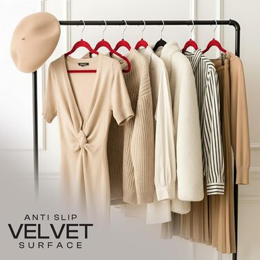 Плечики для одягу Utopia Home з оксамиту - антиковзаючі, міцні (20 шт.)