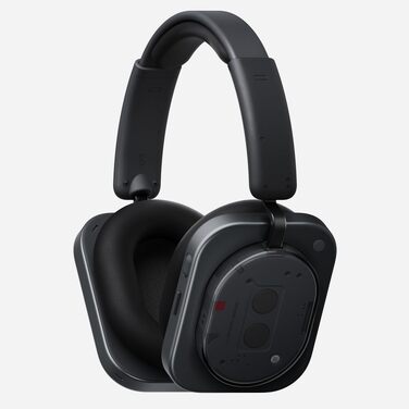 Бездротові накладні навушники Nothing Headphone (1) з активним шумопоглинанням (ANC), Hi-Res Audio, до 80 годин автономної роботи, водонепроникні, чорні