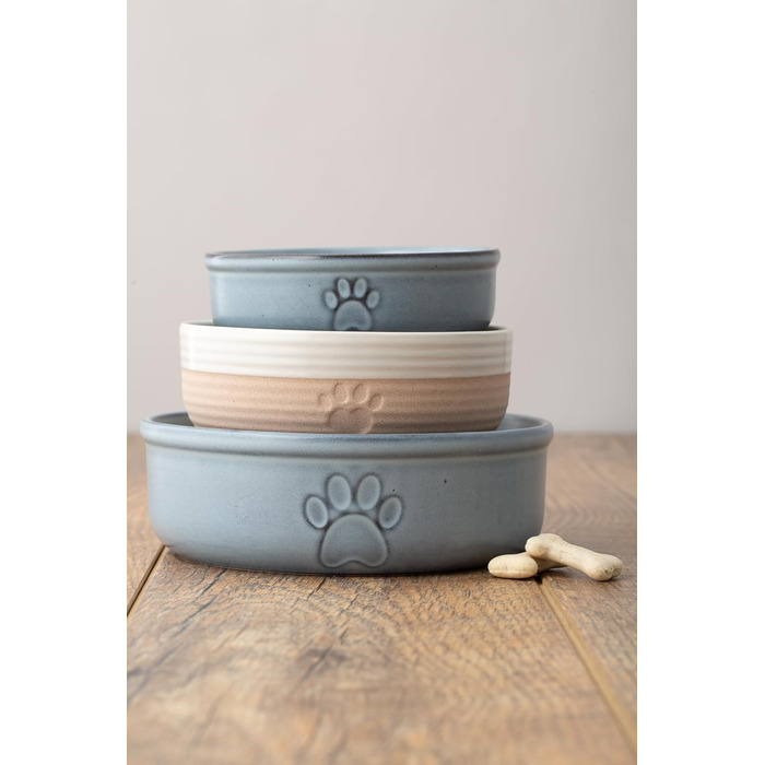 Миска для собак Mason Cash Reactive Paw, 18 см, 950 мл, для середніх та великих собак, кераміка, безпечна для миття в посудомийній машині та заморожування