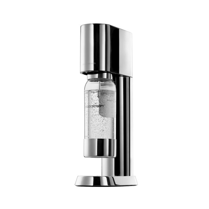Sodastream Enso Premium: Газований пристрій для води з нержавіючої сталі, срібний колір + пляшка 1л без BPA