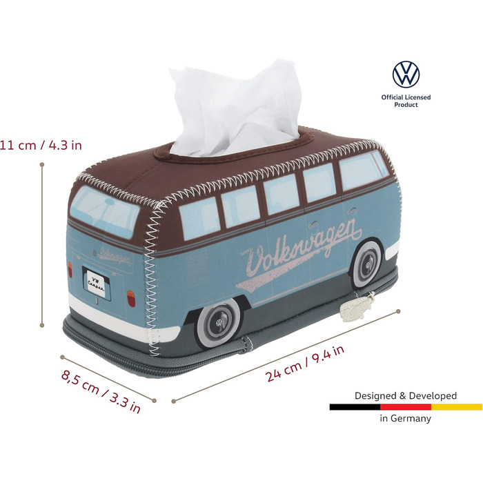 Диспенсер для серветок BRISA VW Collection Volkswagen T1 Bulli (Бургунді/Коричневий)