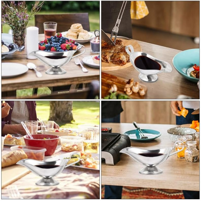 8-Piece Juice Boat Sauce Containers, Sauce Cups, Sauce Dishes, Large Sauce Dishes with Spout, Sauce Pots, Sauce Cups, Metal, Sauce Bowls, Serving Bowls, Sauce Jugs, Sauce Containers