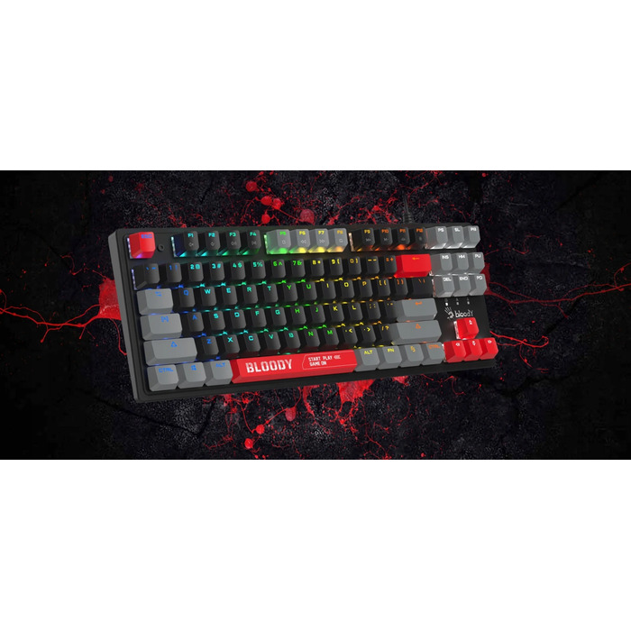 Ігрова механічна клавіатура Bloody S310N TKL RGB Red 1ms