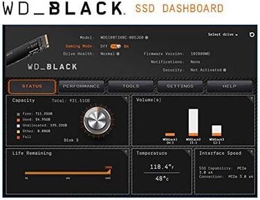 SSD накопичувач WD Black SN750 1TB NVMe PCIe Gen3 - ігровий, чорний