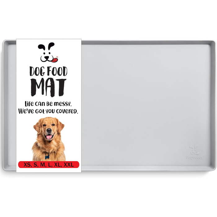 DogBuddy Миска для собак, великих порцій, з неслизьким дном, миска для води та корму (Білий пісок)