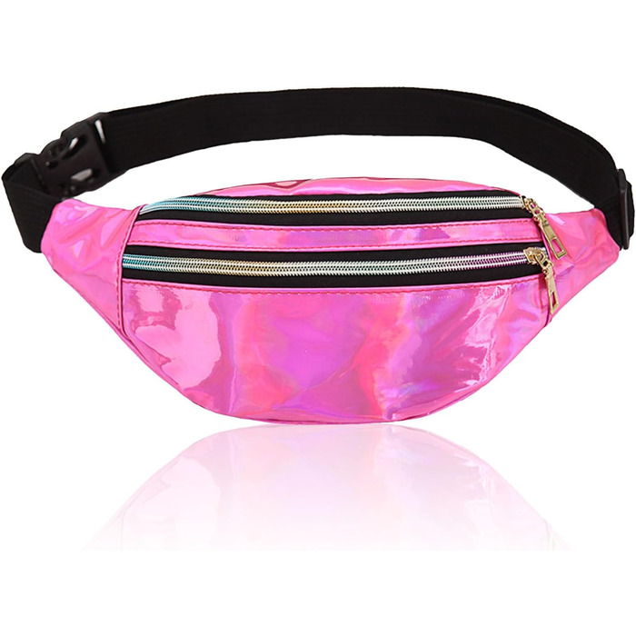 Стильна поясна сумка-фенні-пак AYNKH з трьома відділеннями, водонепроникна, унісекс (ясний рожевий)