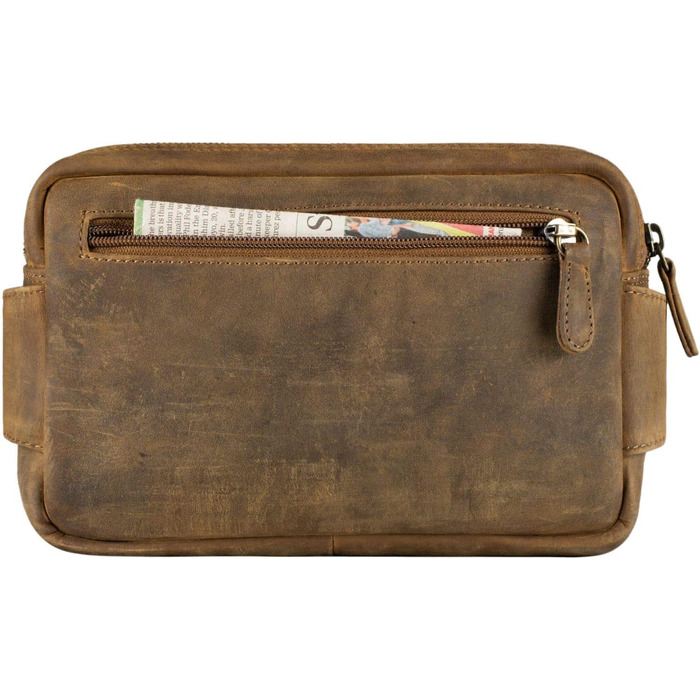 STILORD Сумка на пояс з екошкіри Vintage для чоловіків, жінок та дітей. Сумка через плече, поясна, для подорожей, фестивалів, спорту. Ексклюзивний дизайн, колір: середньо-коричневий