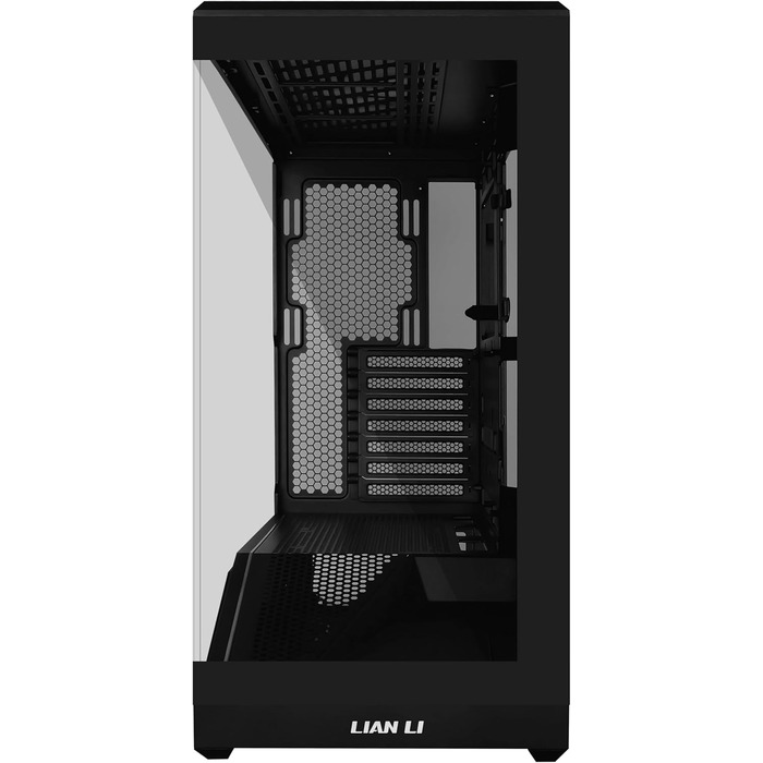 Корпус для ПК Lian Li Vector V100 чорний – ATX Midi Tower з темперованим склом, RGB-підсвічуванням, 4 x 120 мм вентилятори, підтримка радіатора 360 мм, GPU до 415 мм, сумісний з Back Connect