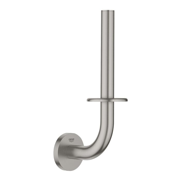 Тримач для туалетного паперу GROHE Essentials Cube з відсіком для запасних рулонів, металевий, хром, приховане кріплення, арт. 40507001